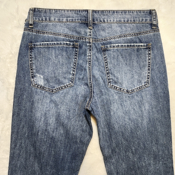Dex Ripped Blue Fadewash Straight Leg Jeans. Womans Size 27. - Picture 16 of 16